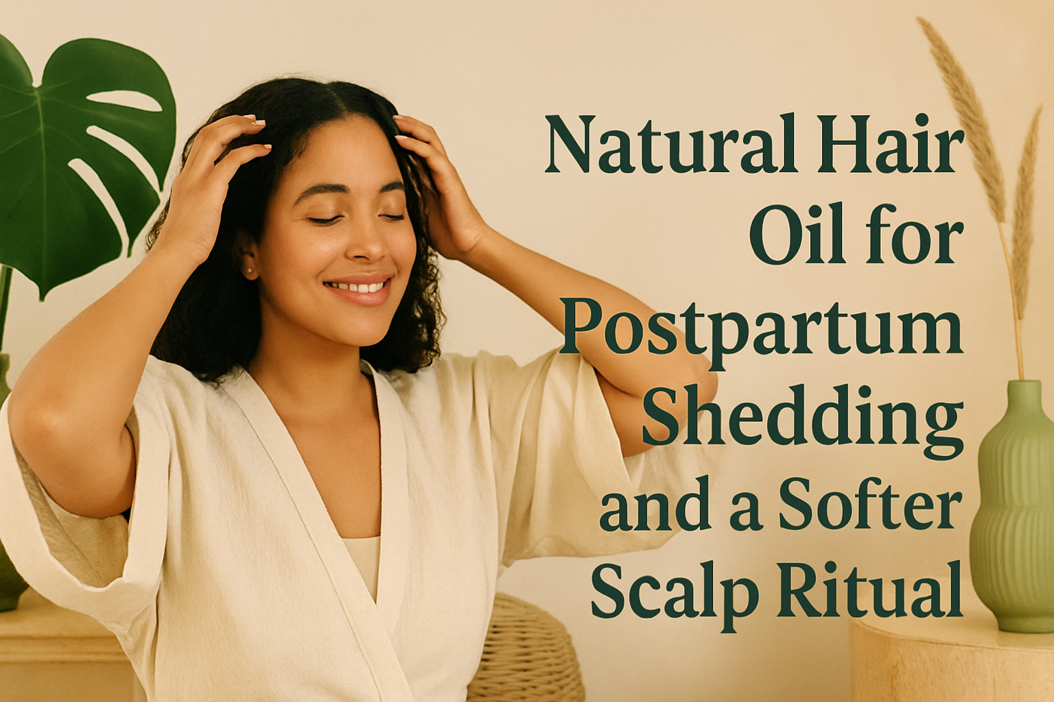 Natural Hair Oil for Postpartum Shedding and a Softer Scalp Ritual
